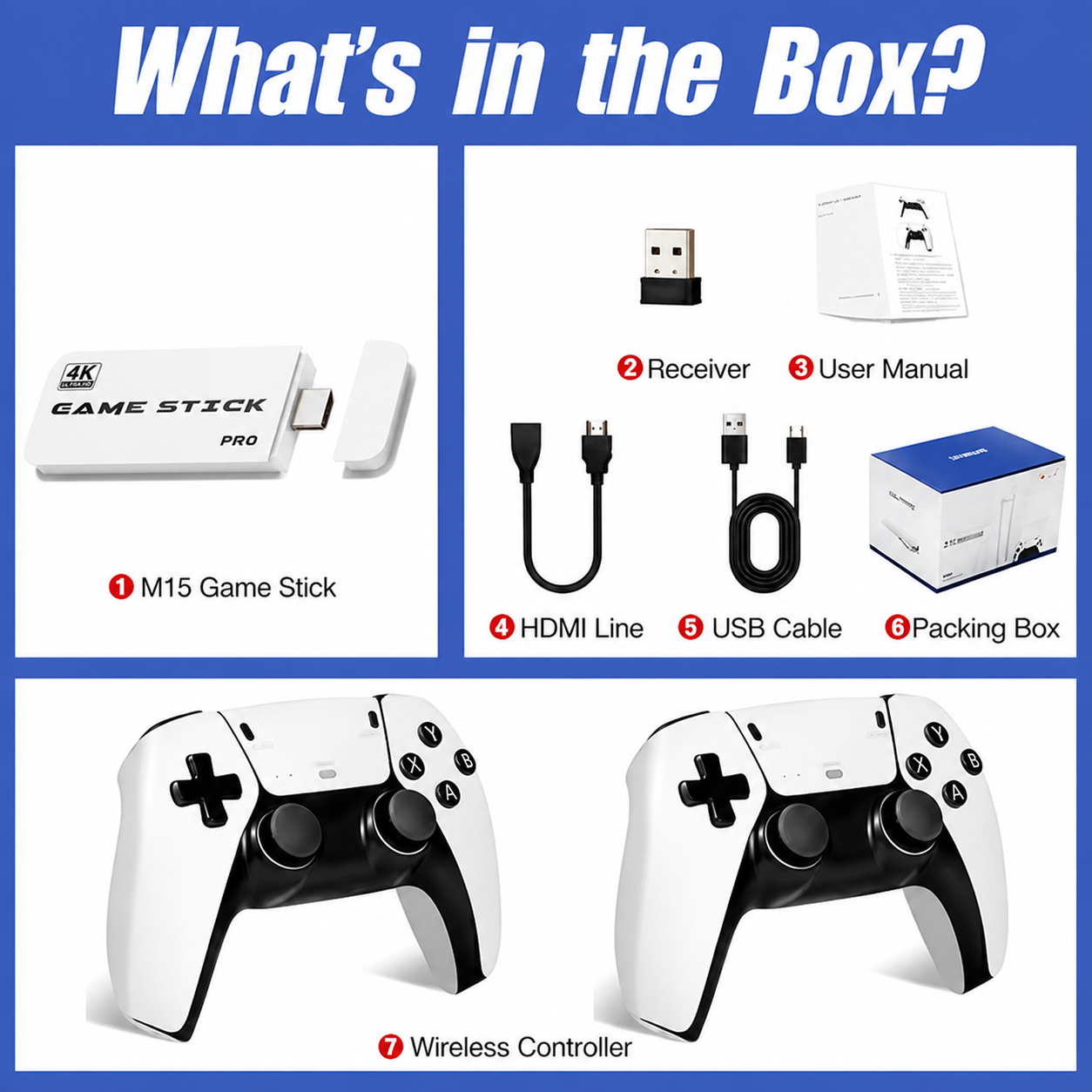 2026 Upgrade Retro Game Stick, 128 GB, with 40,000+ Built-in Classic Video Games, Retro Gaming Console with 23 Emulators, Plug & Play for TV Video Gaming Stick HDMI Output with Dual 2.4G Controllers_1